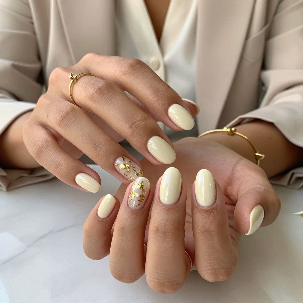 Classic Cream with Gold Accent