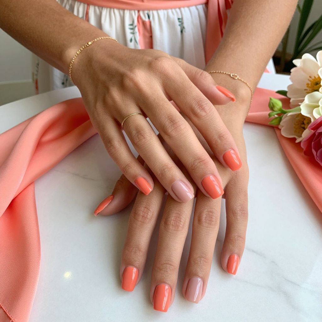 Coral Glow with Matte and Glossy Mix