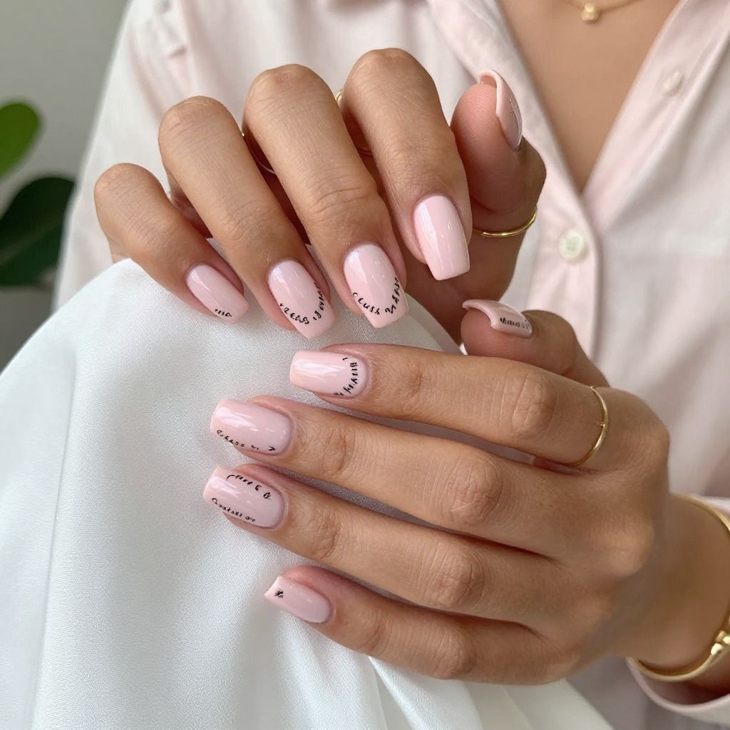 Soft Pink with Delicate Script