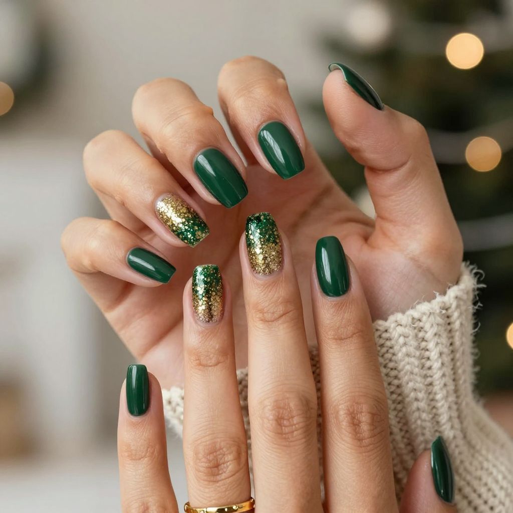 Pinecone Glitter Tips