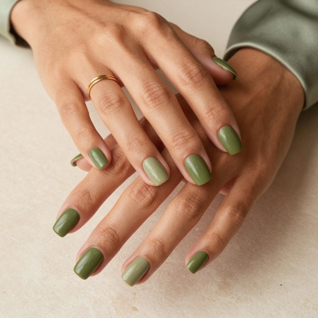 Matte Olive with Gloss Accent