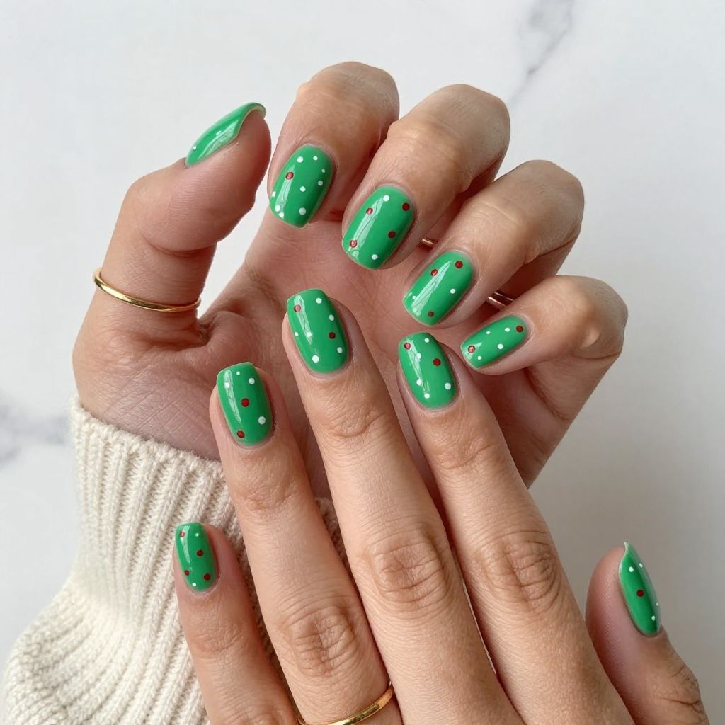 Playful Grinch Cartoon Dots