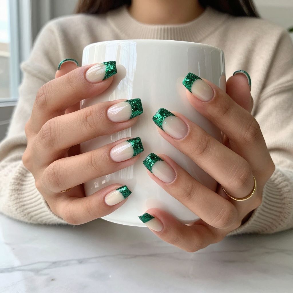 Glittery Grinch Green Tips