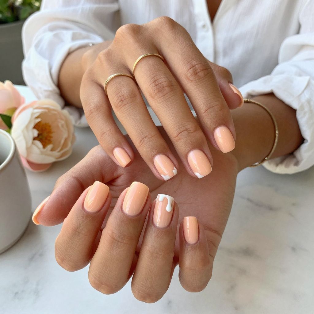 Pastel Peach Melting Elegance