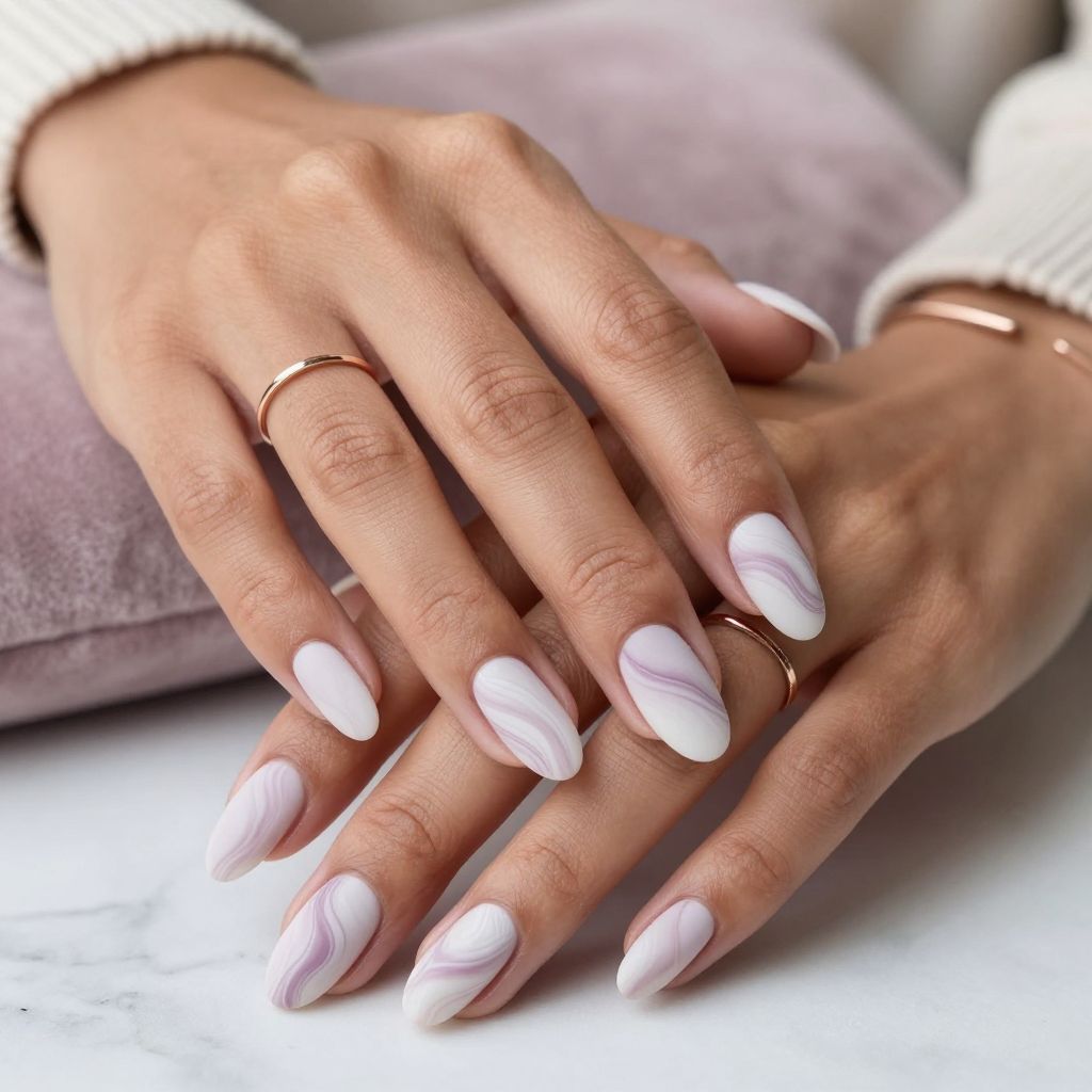 Frosted Mauve Marble