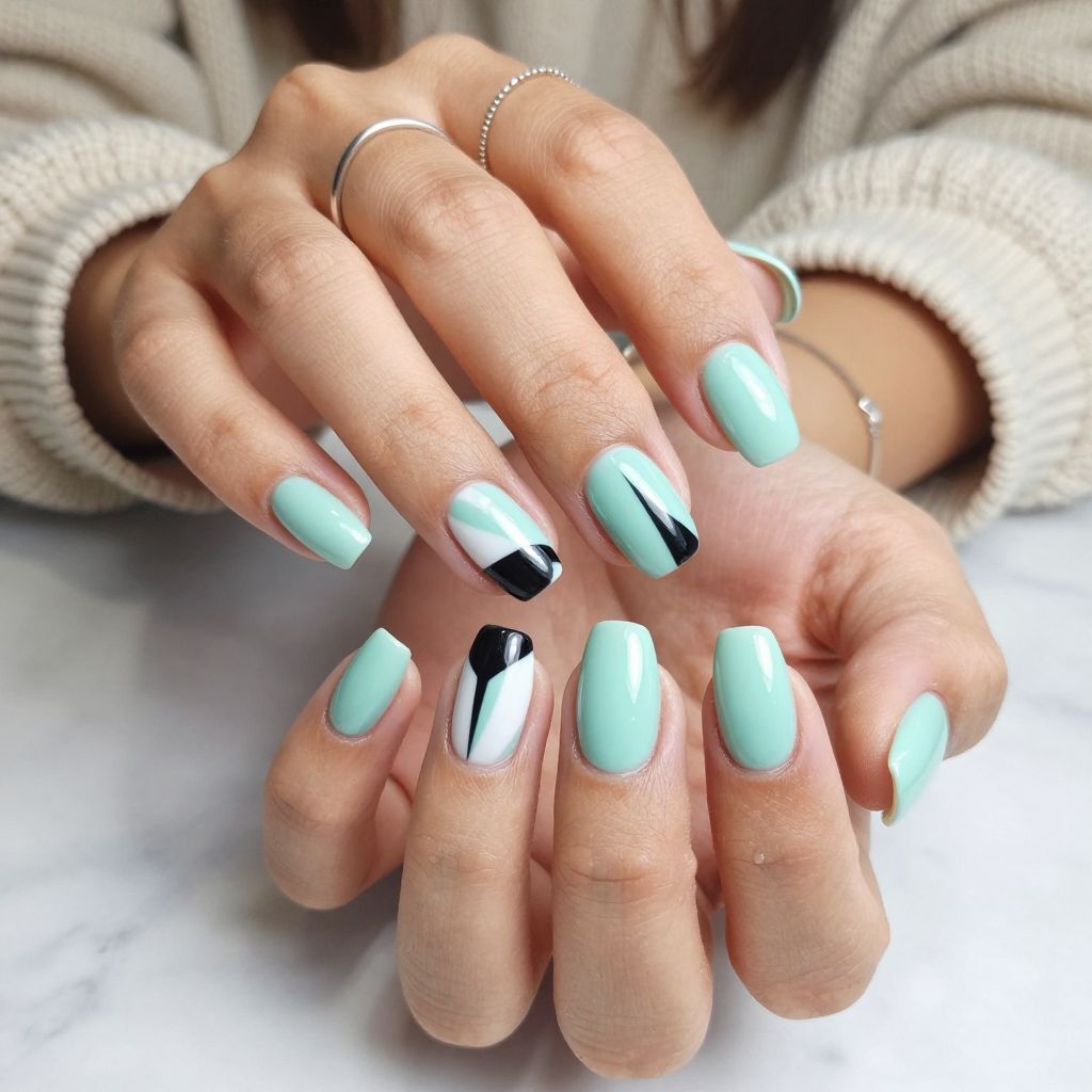 Icy Mint Geometrics