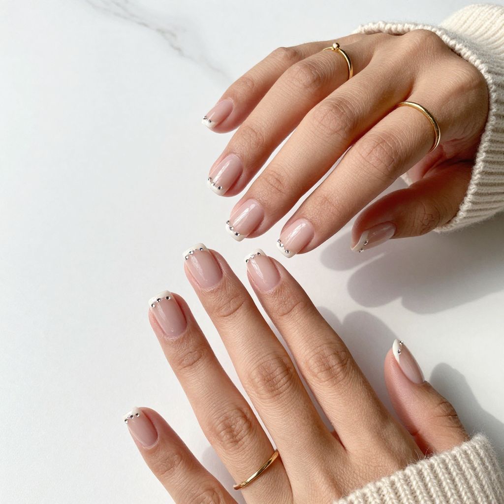Crystal Clear Minimalist Nails