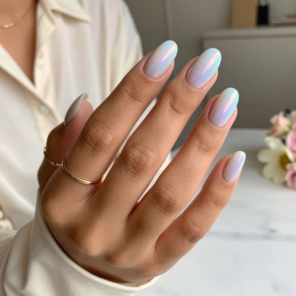 Iridescent Pastel Shifting Nails