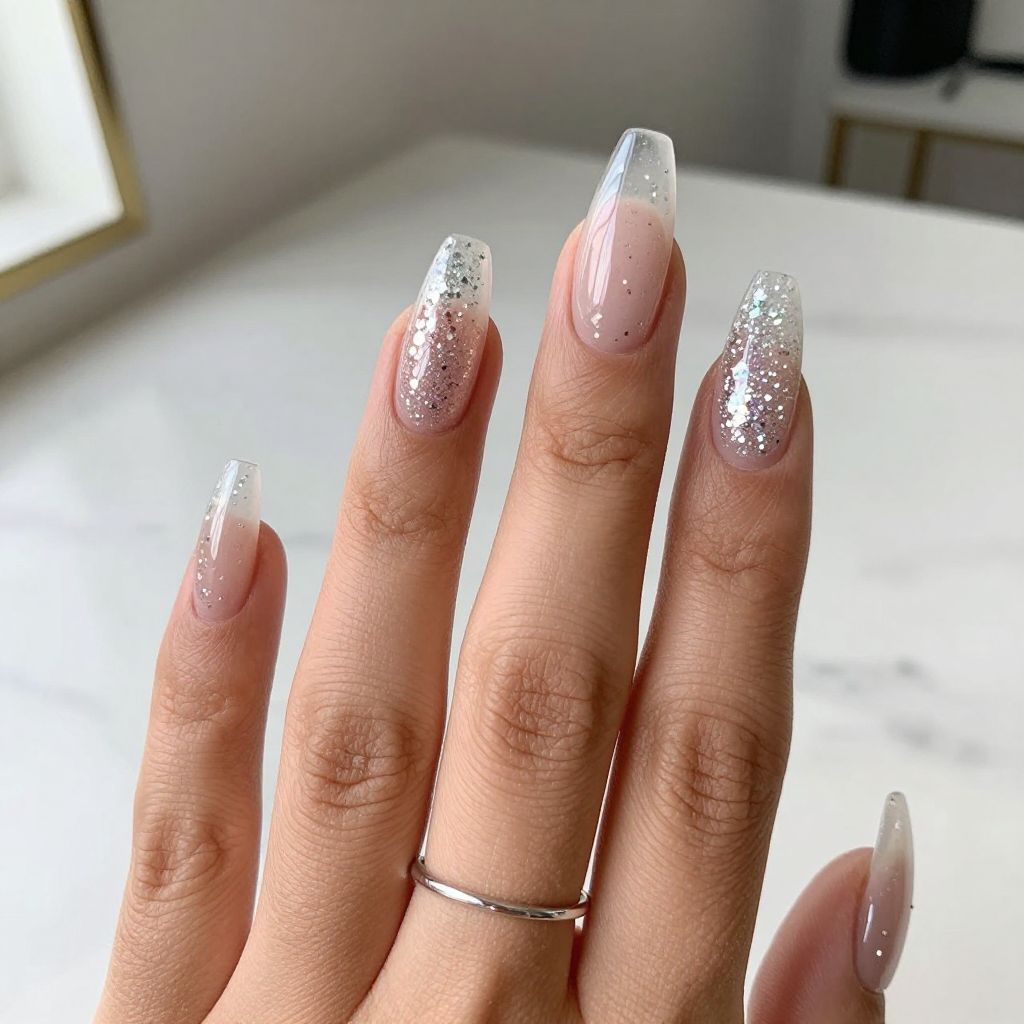 Clear Acrylic with Embedded Sparkles