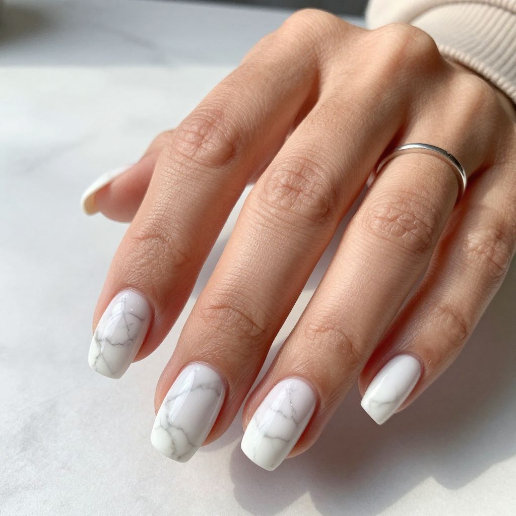 Classic White Marble Glow