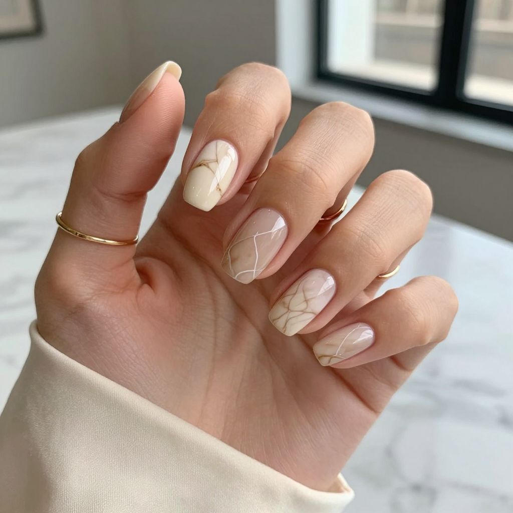 Subtle Beige Marble Elegance