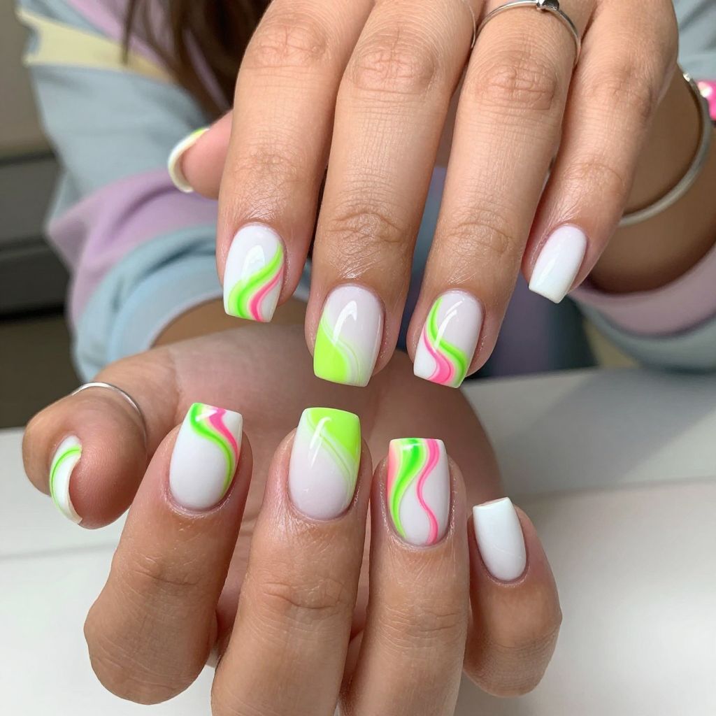 Neon Marble Splash