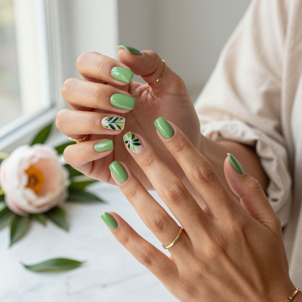 Spring Green Leaf Accent