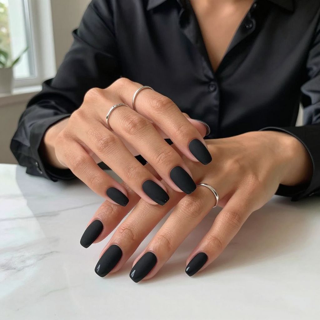 Matte Black with Glossy Tips
