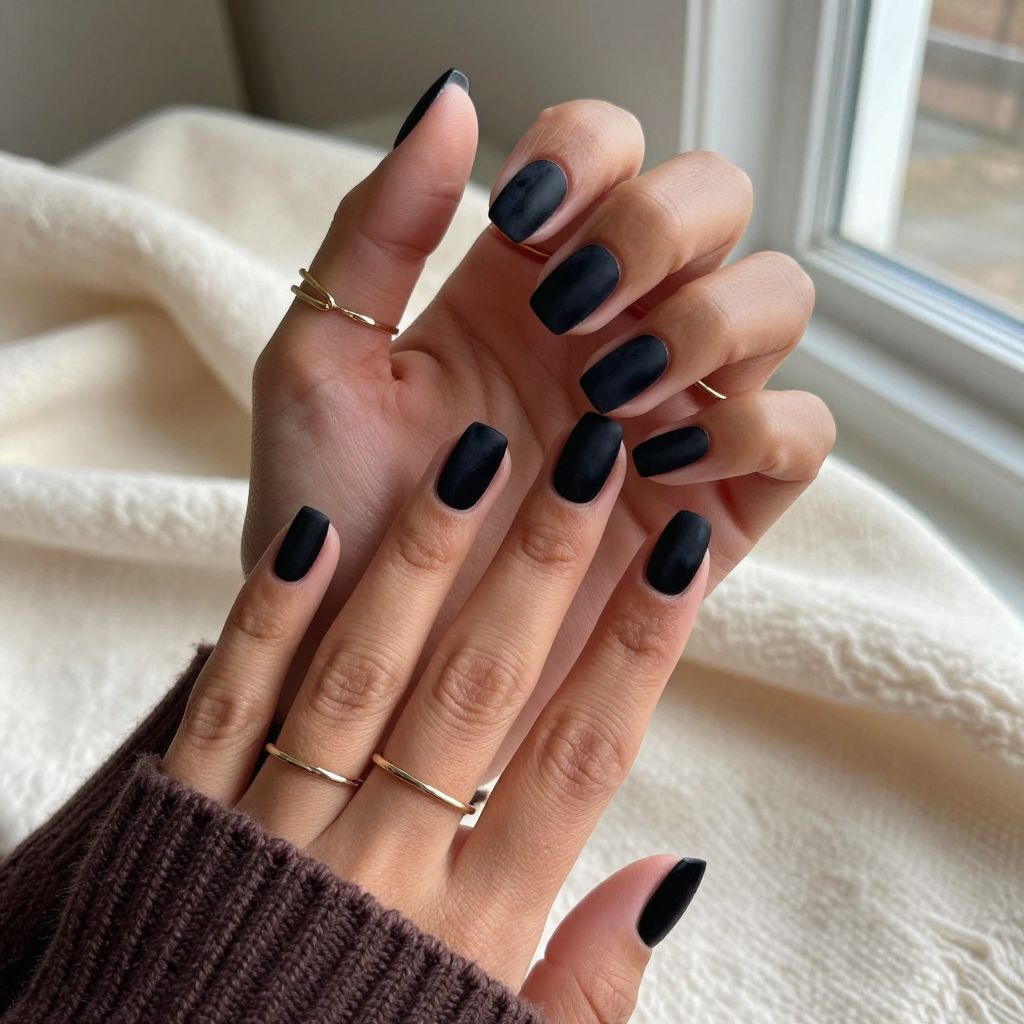 Matte Black with Velvet Texture