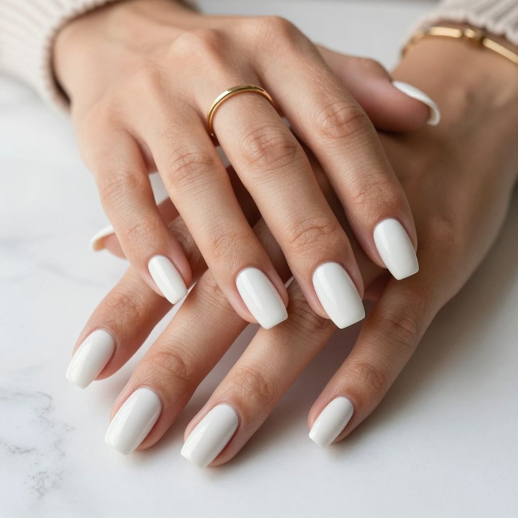 Milky White with Matte Tips
