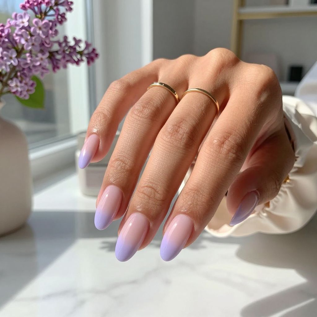Milky Pink and Pale Lavender Gradient