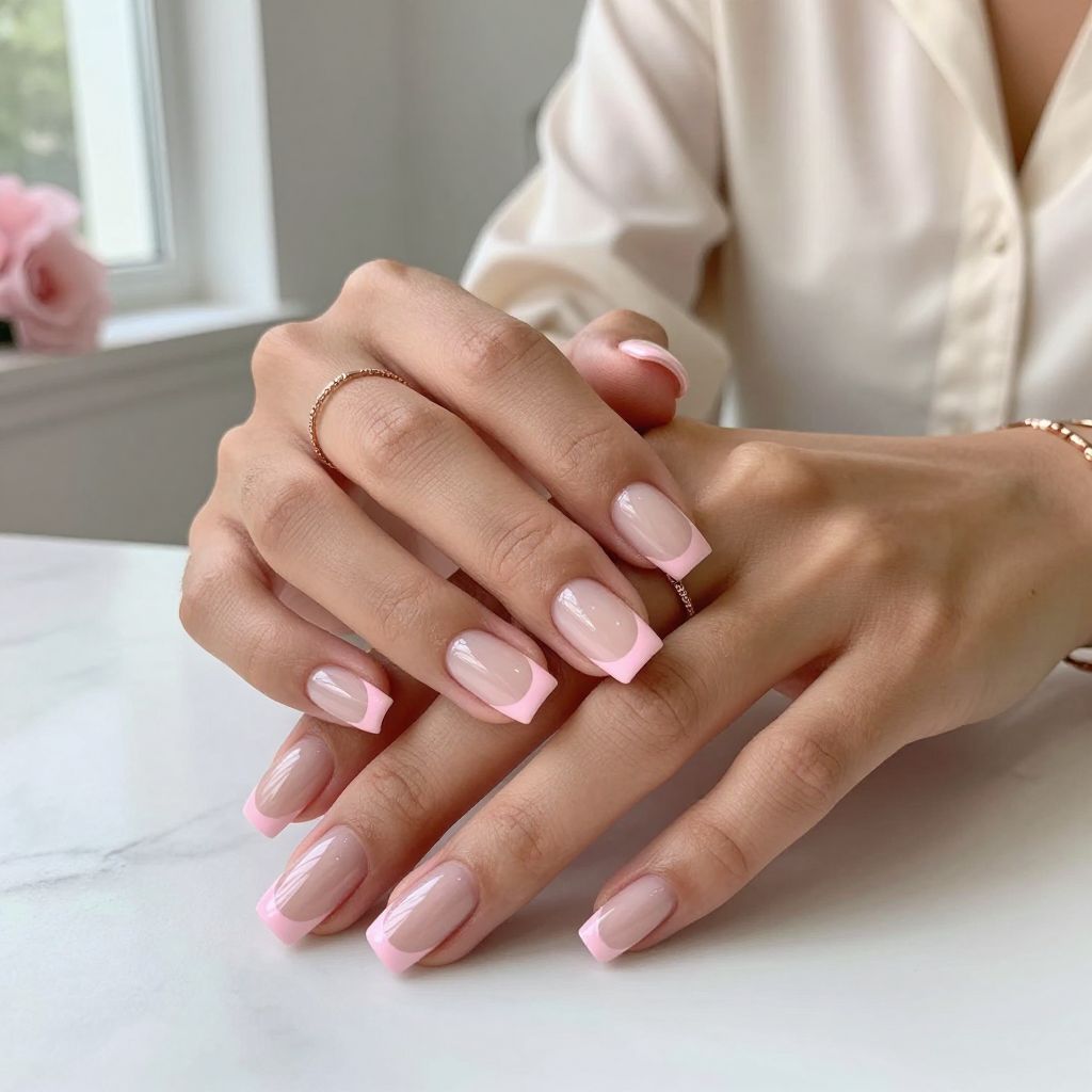 Milky Pink French Tips Reinvented