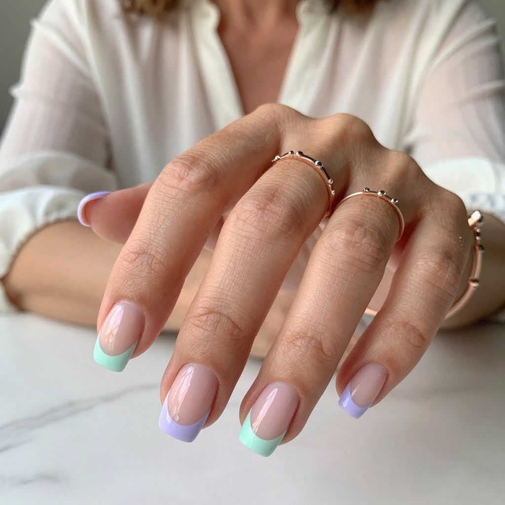 Pastel French Tips Twist