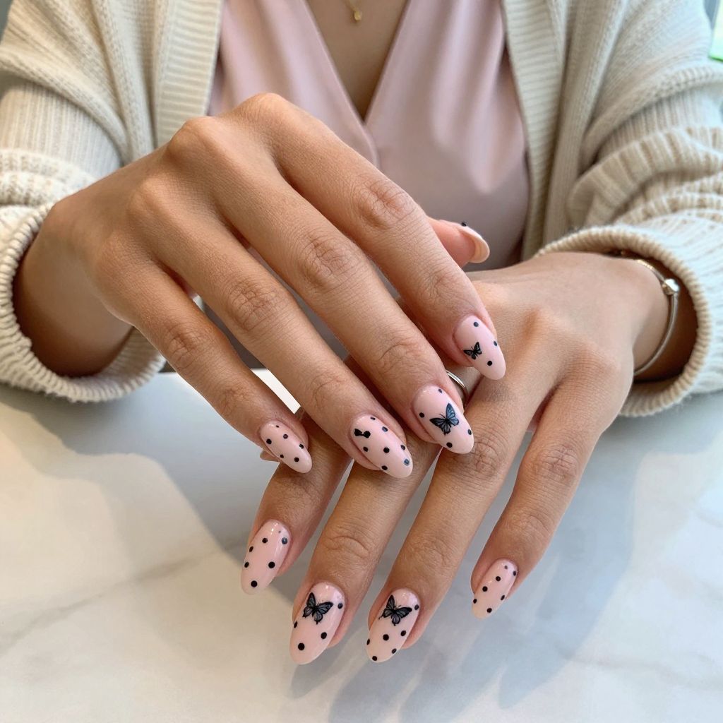 Polished Polka Butterflies