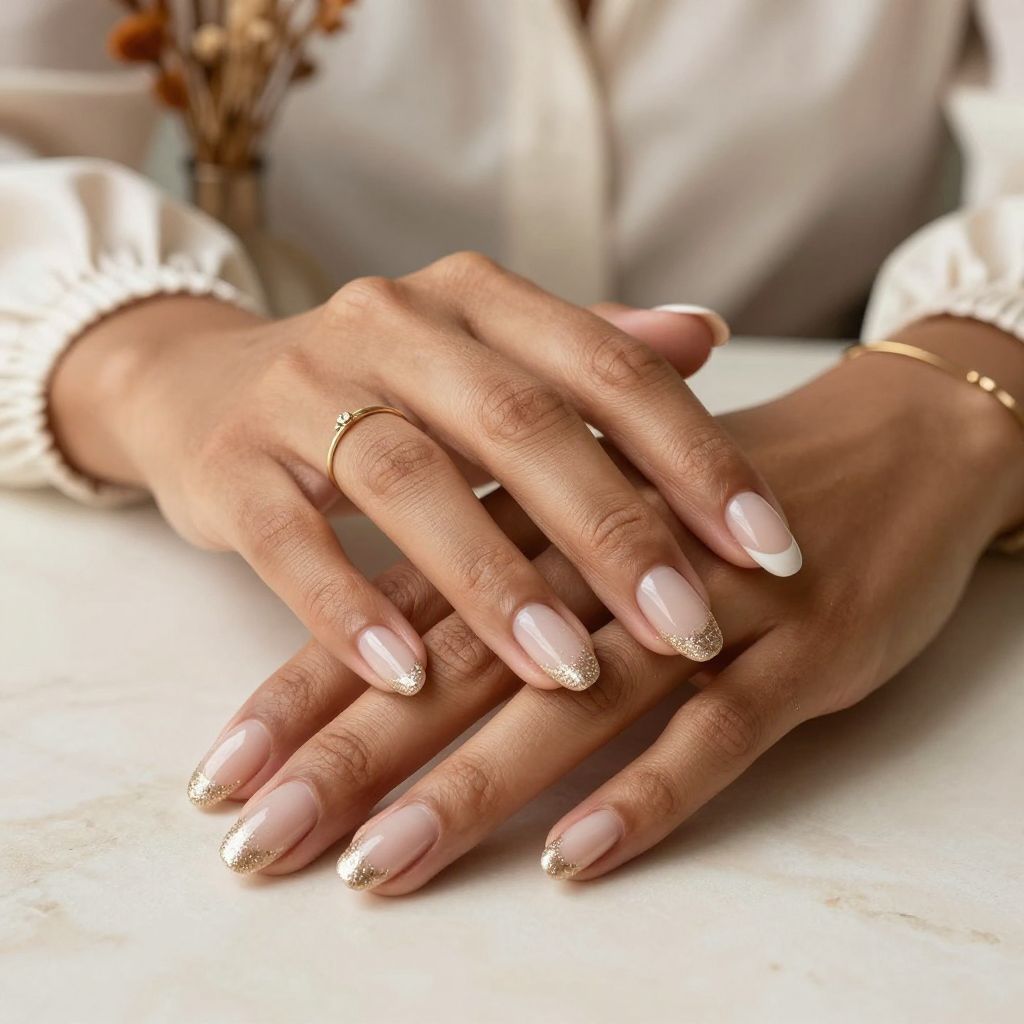 Sparkling Champagne Tips with Clear Base