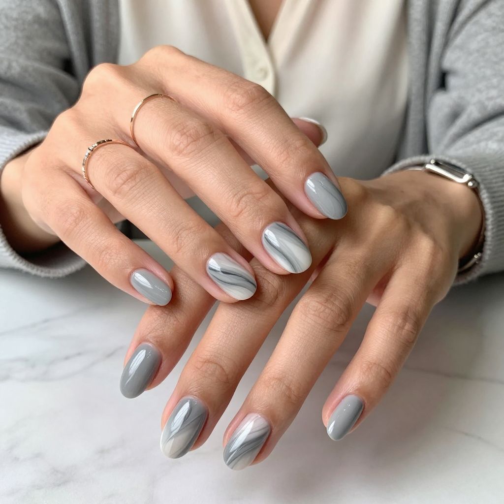 Marbled Grey Swirls