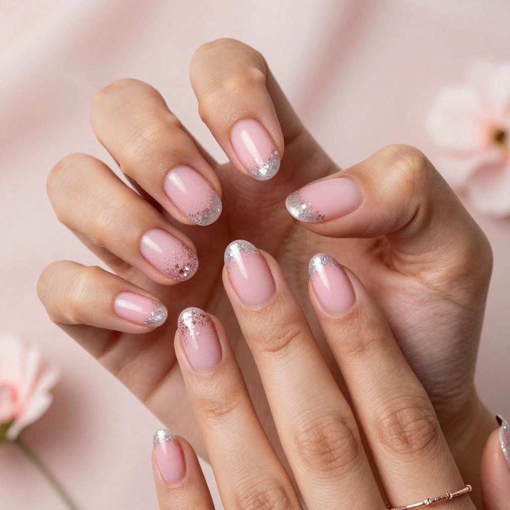 Soft Pink Glitter Fade