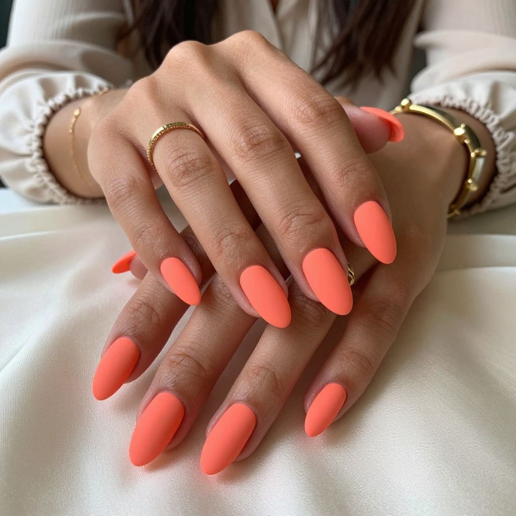 Neon Coral Matte Chic