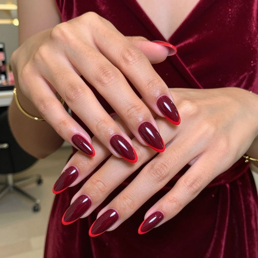 Neon Red Edge Glam