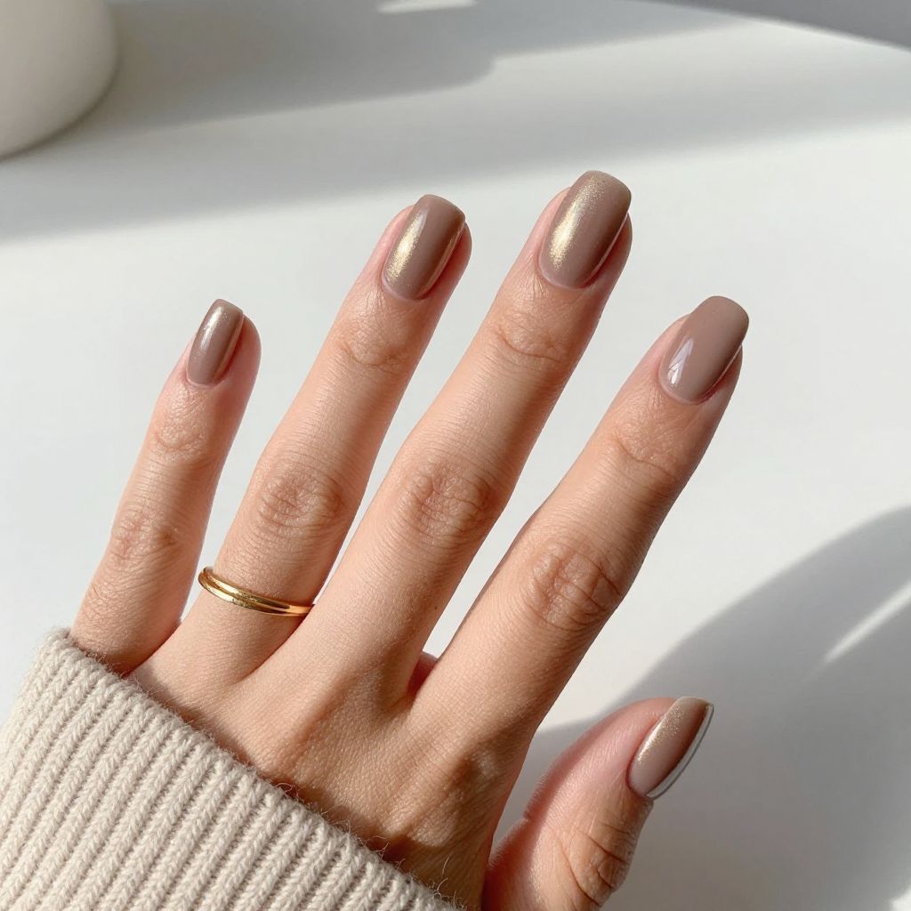 Soft Taupe Chrome Elegance