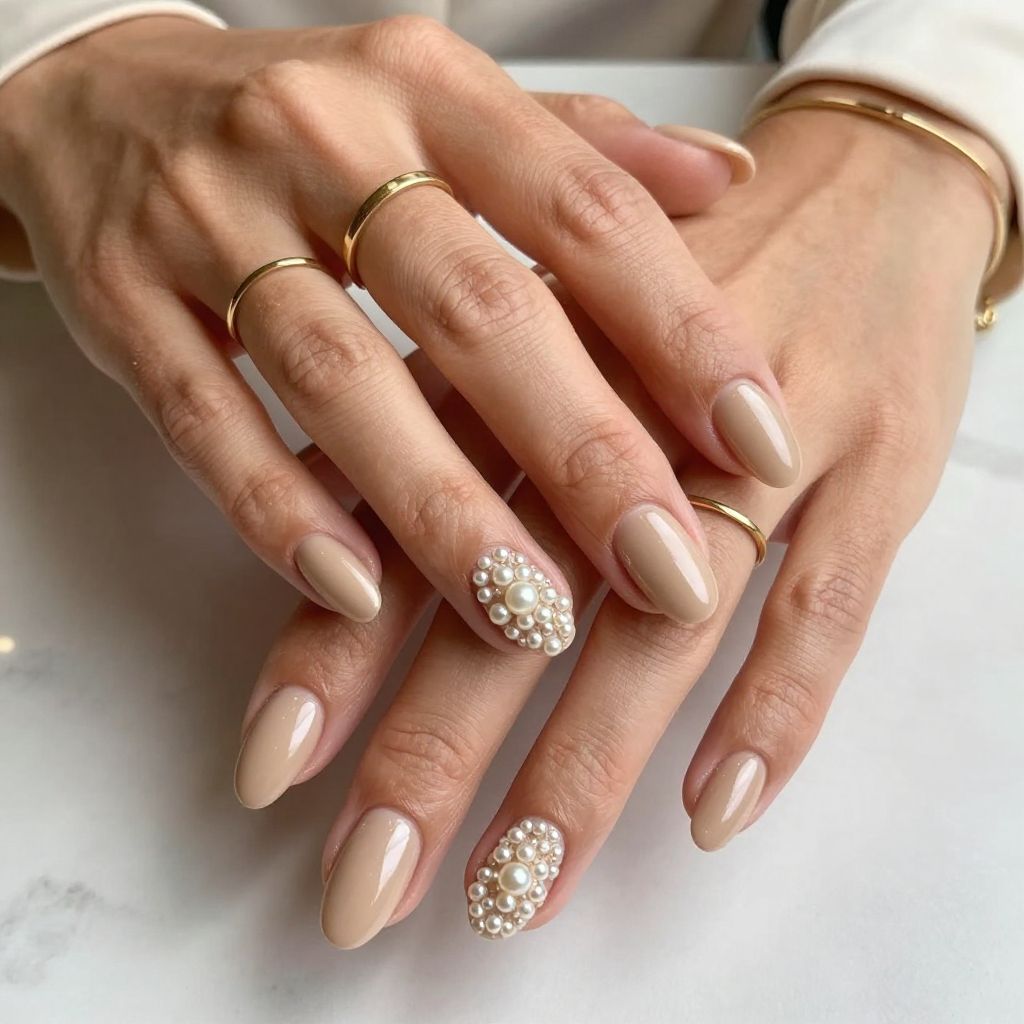Beige Chrome with Pearl Accent