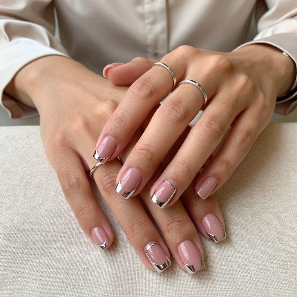 Dusty Rose Chrome Cubes