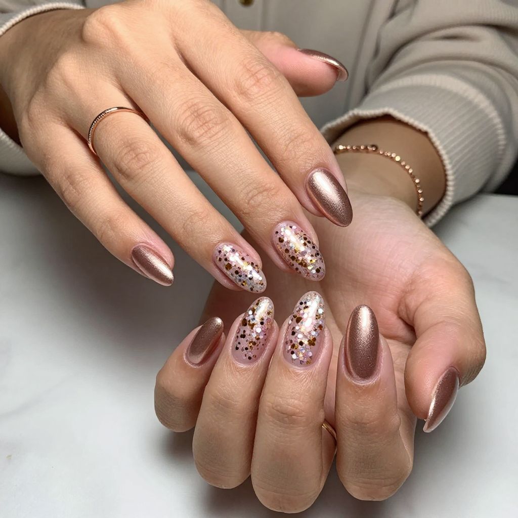 Rose Gold Confetti Delight