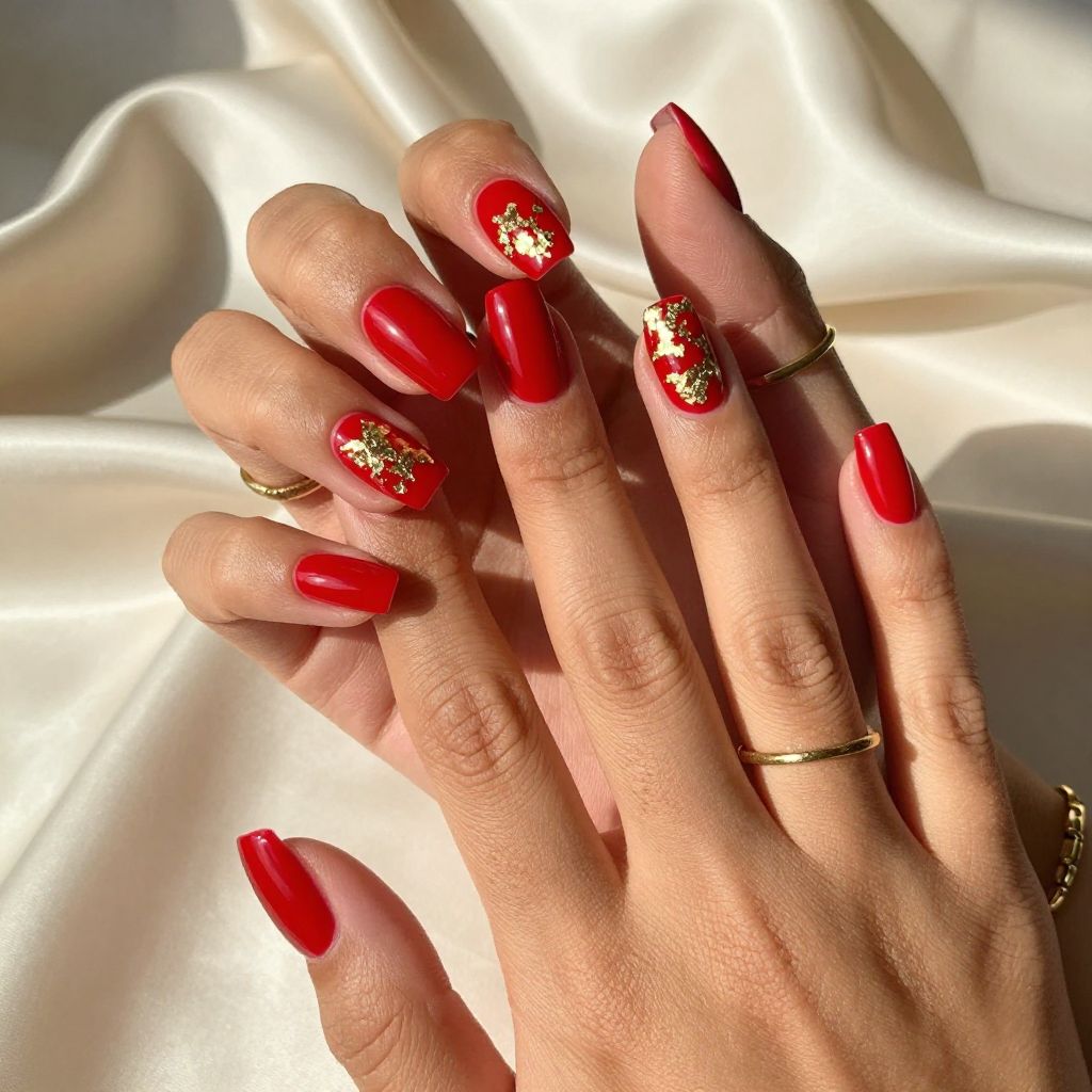 Classic Red with Gold Foil Accents