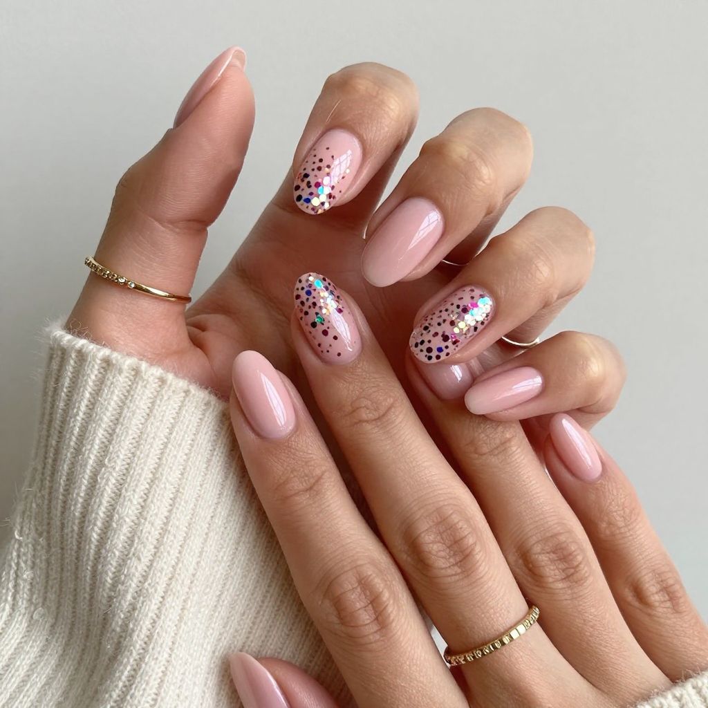 Blush Pink with Confetti Accents