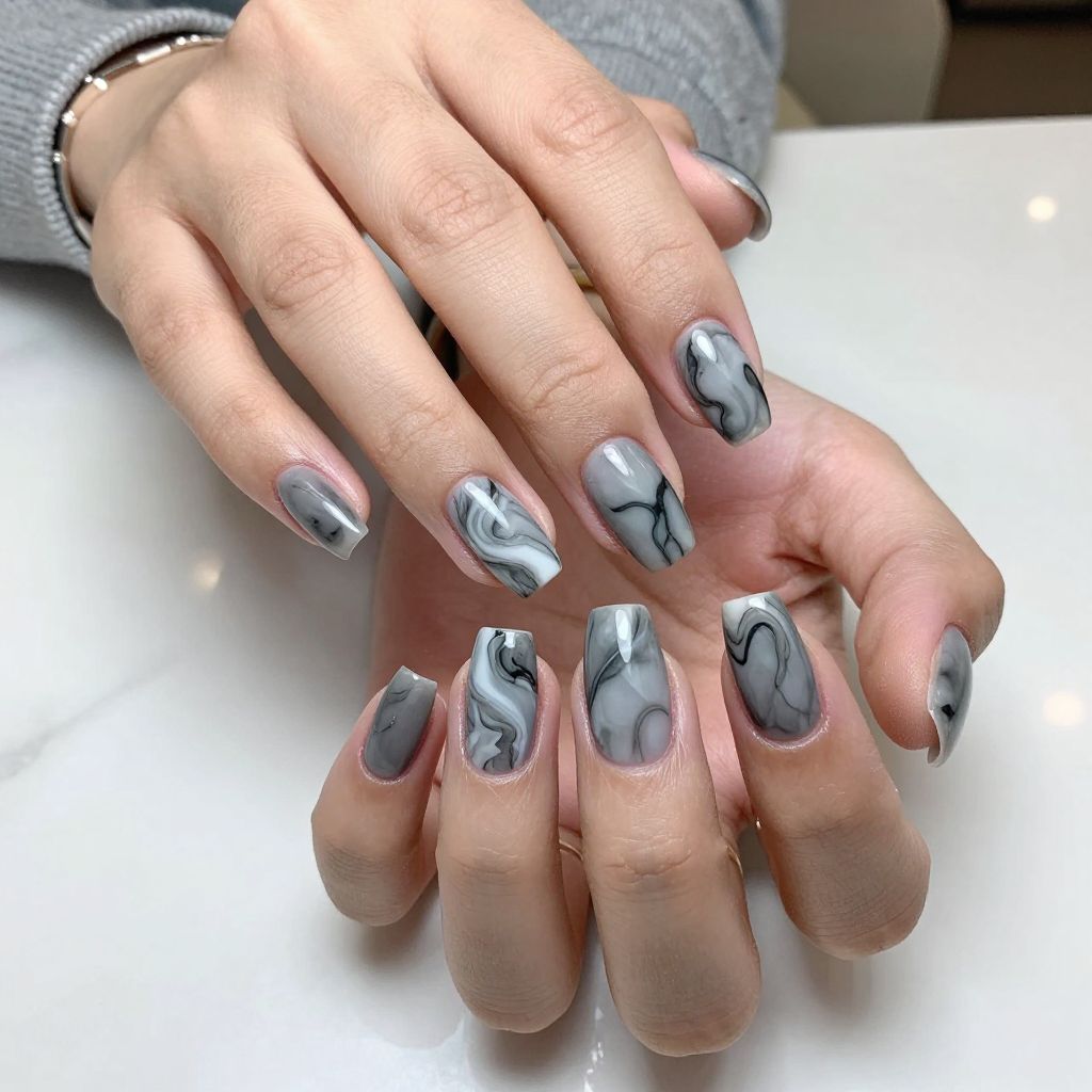 Smoky Gray Marble Chic