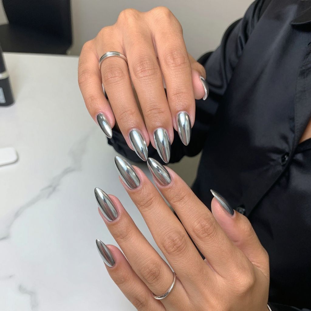 Chrome Silver Futuristic