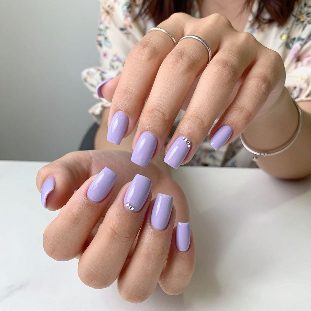 Soft Lilac with Tiny Gems