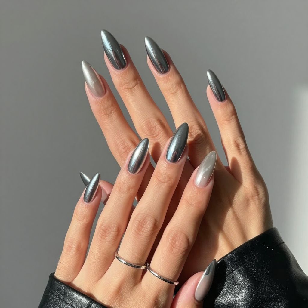 Edgy Metallic Silver Overlay