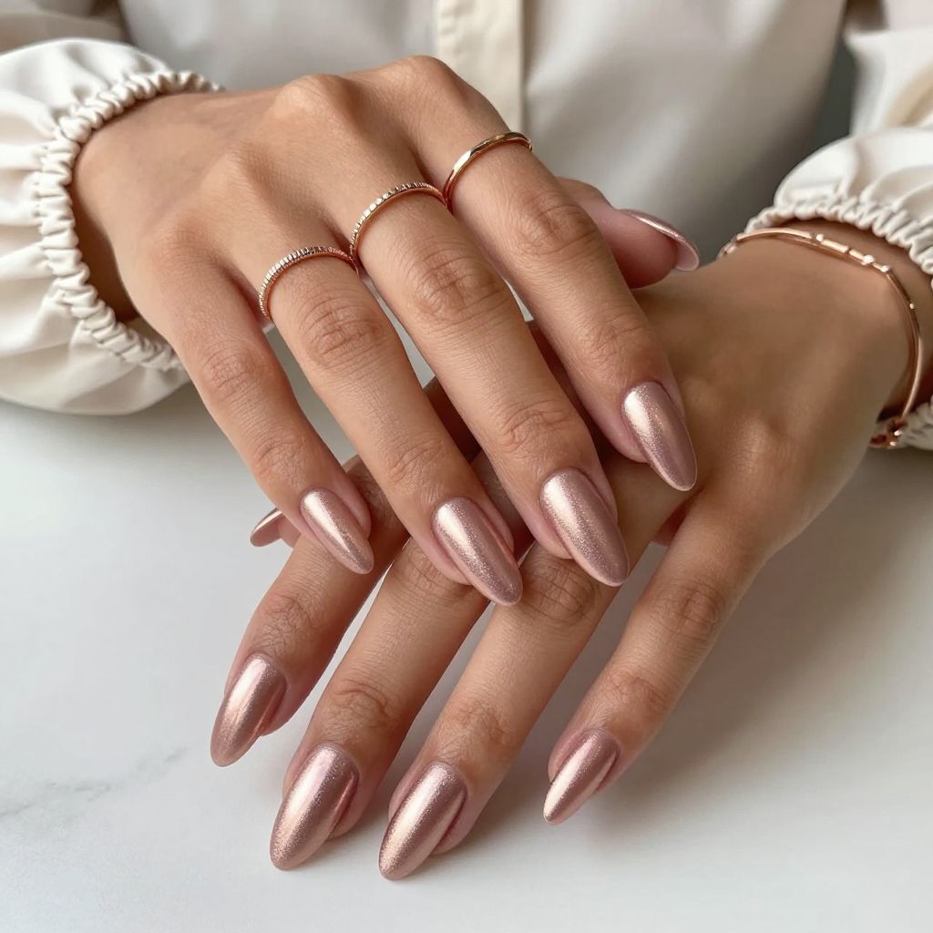 Matte Rose Gold Glam