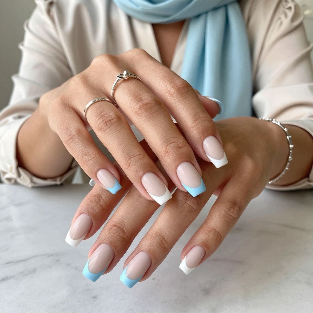 Powder Blue French Twist