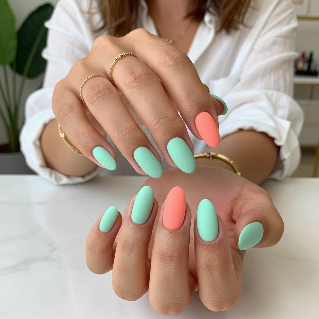 Mint and Coral Duo