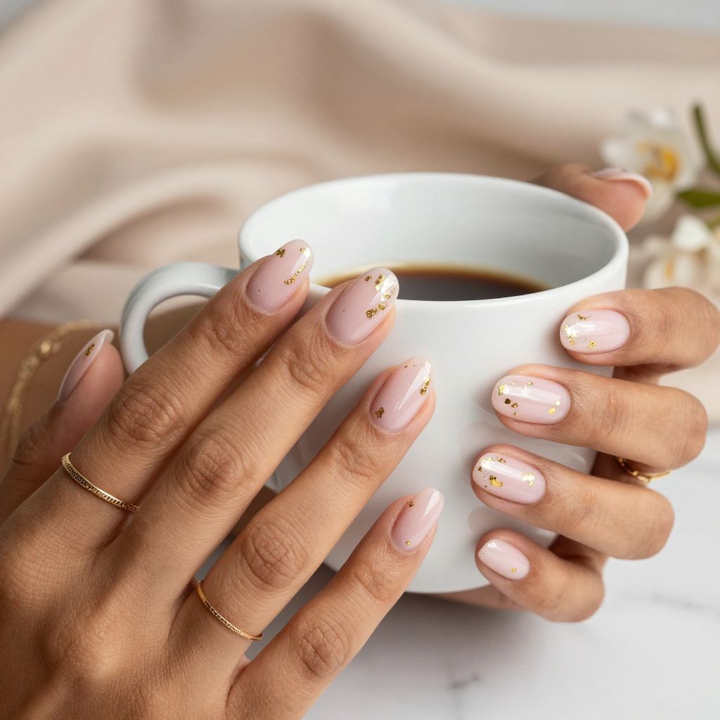 Baby Pink with Gold Foil Glam