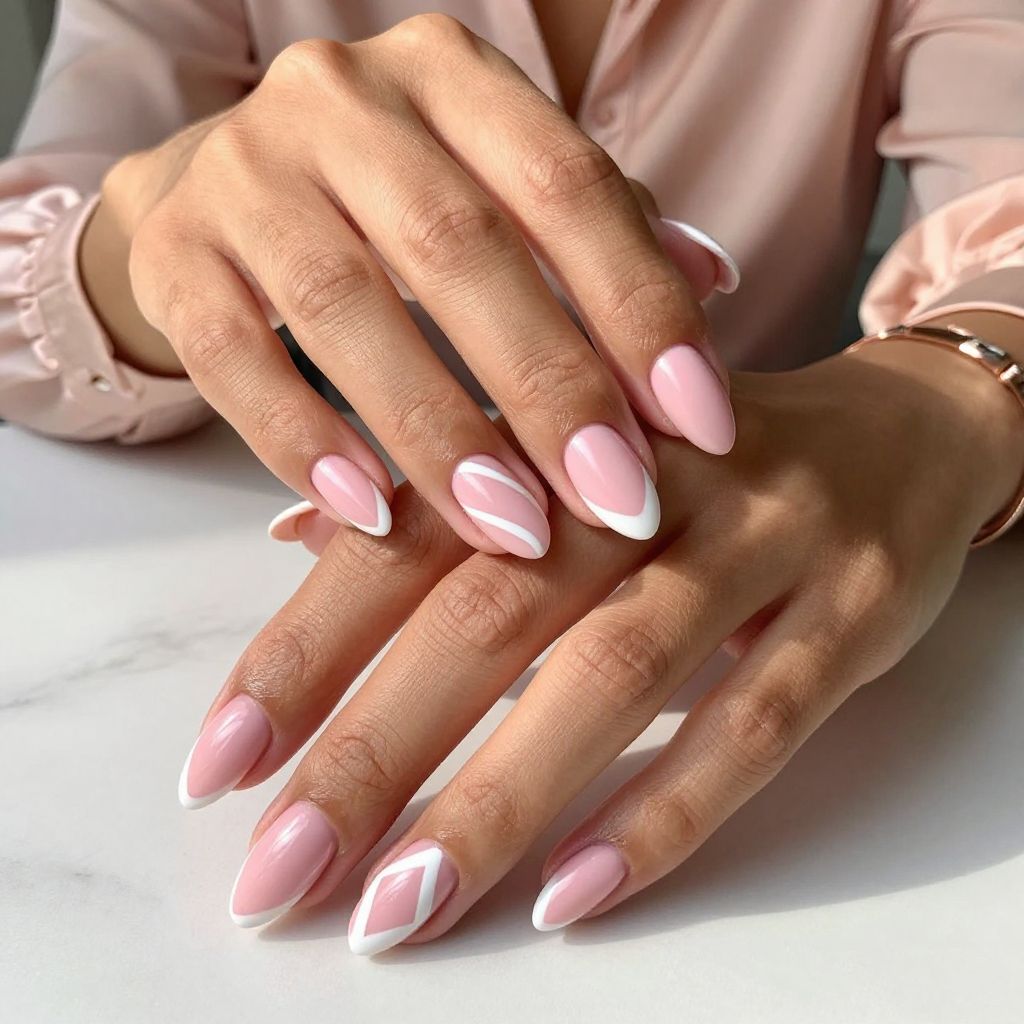 Sweet Pink with Matte White Chevrons