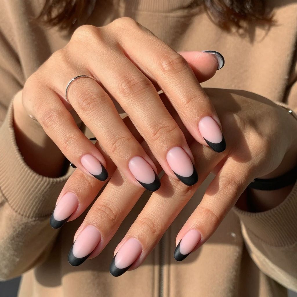 Soft Pink with Matte Black Tips