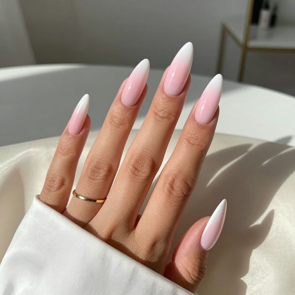 Minimal Pink Fade with White Ceramics Finish