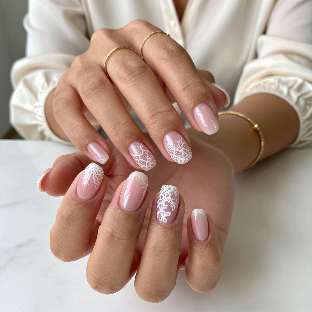 Rosy Pink Lace Overlay