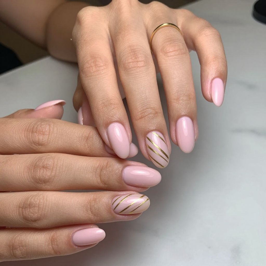 Satin Pink With Gold Flare