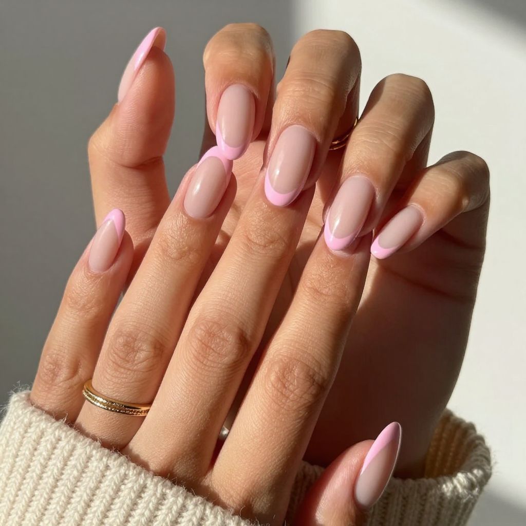 Blush Pink Matte Tips