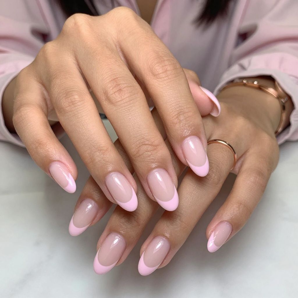 Soft Pink Reverse French